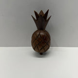 Vintage MCM Carved Monkey Pod Wood Pineapple Figurine Sculpture, Tiki Bar, Boho Model