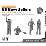 Yao's Studio SSCR300011 1/300 Model Upgrade Parts US Navy Sailors Model