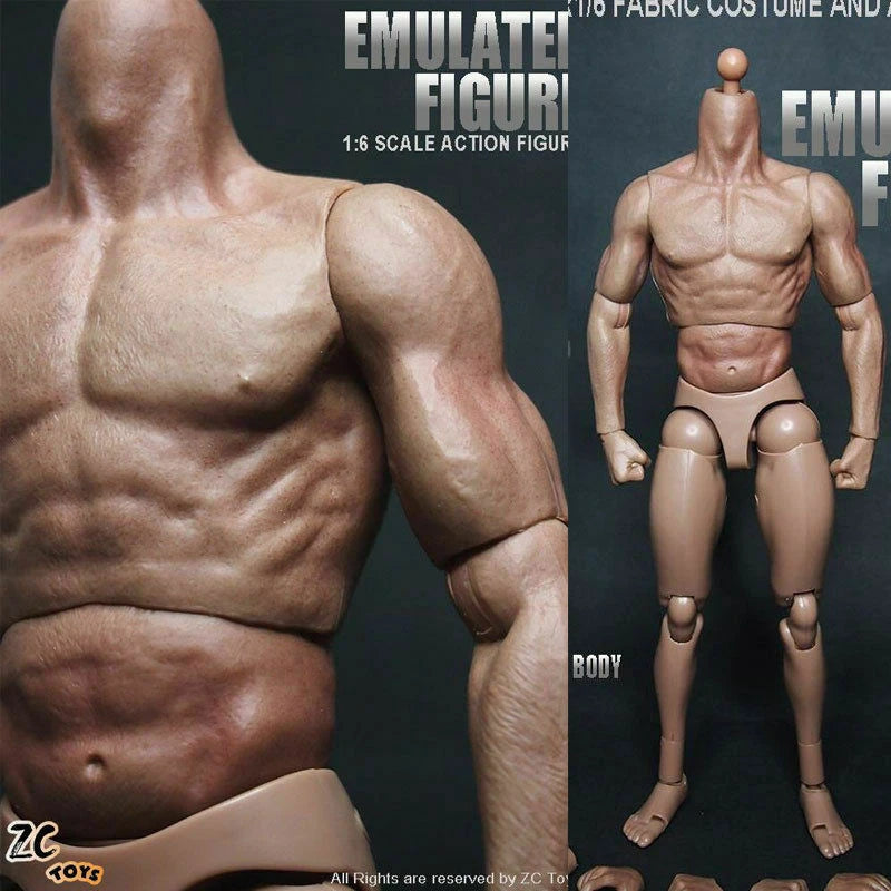 1/6 Scale Male Muscular Man Figure Body with neck for Wolverine 12" Model Toys Model