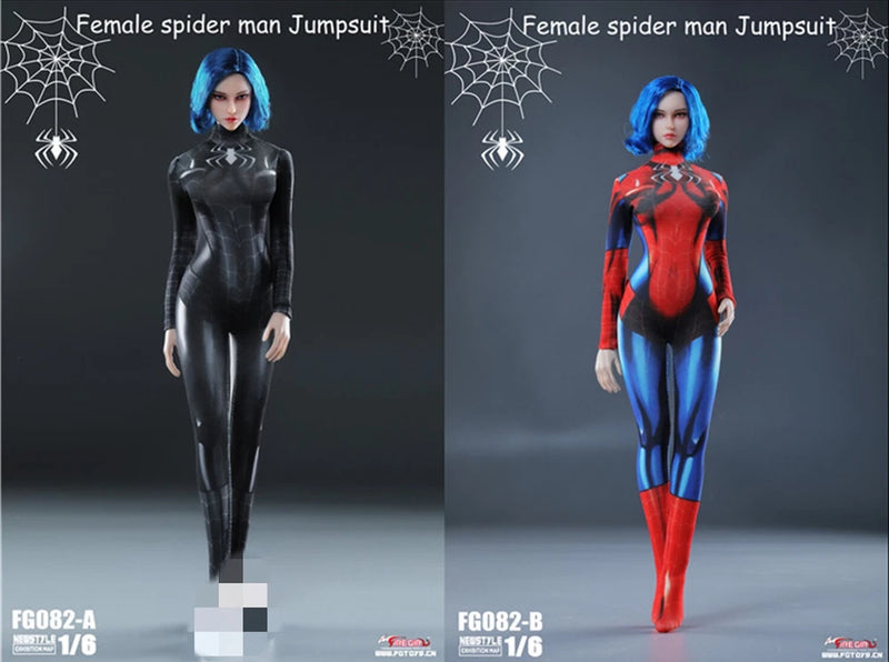 Fire Girl Toys 1/6 Spider Woman Tight Bodysuit Model Fit 12'' Action Figure Model