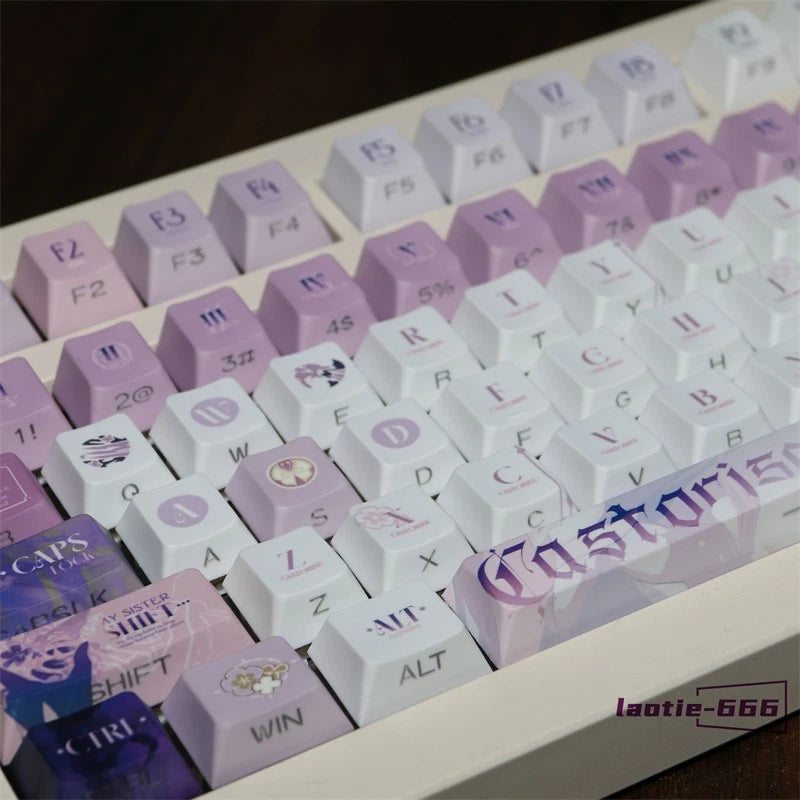 120 Keycaps Honkai Star Rail Castorice Cherry Moa Dye-sub for Cherry MX Keyboard Model
