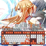 108 PBT Cherry MX Keycaps Sword Art Online Yuuki Asuna for Mechanical Keyboard Model