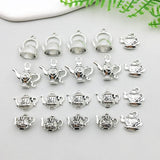 BULK 20Pcs Teapot Charms DIY Jewelry Making Pendants Antique Silver Charms