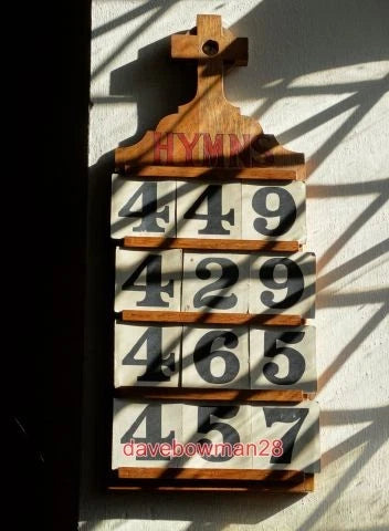 PHOTO  HYMN BOARD ST EDMUND'S CHURCH FENNY BENTLEY HYMN BOARDS ORIGINATED IN THE Model