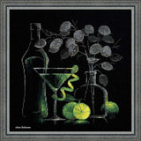 Riolis counted cross stitch Kit Still Life with Martini, DIY Model