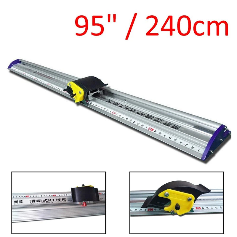 95" / 240cm Paper Sliding KT Board Trimmer Cutting Ruler Photo PVC  Cutter Model
