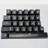 26 Keys ABS Shot Backlit Keycap Chicken Game Keycaps for Mechanical Keyboard Model