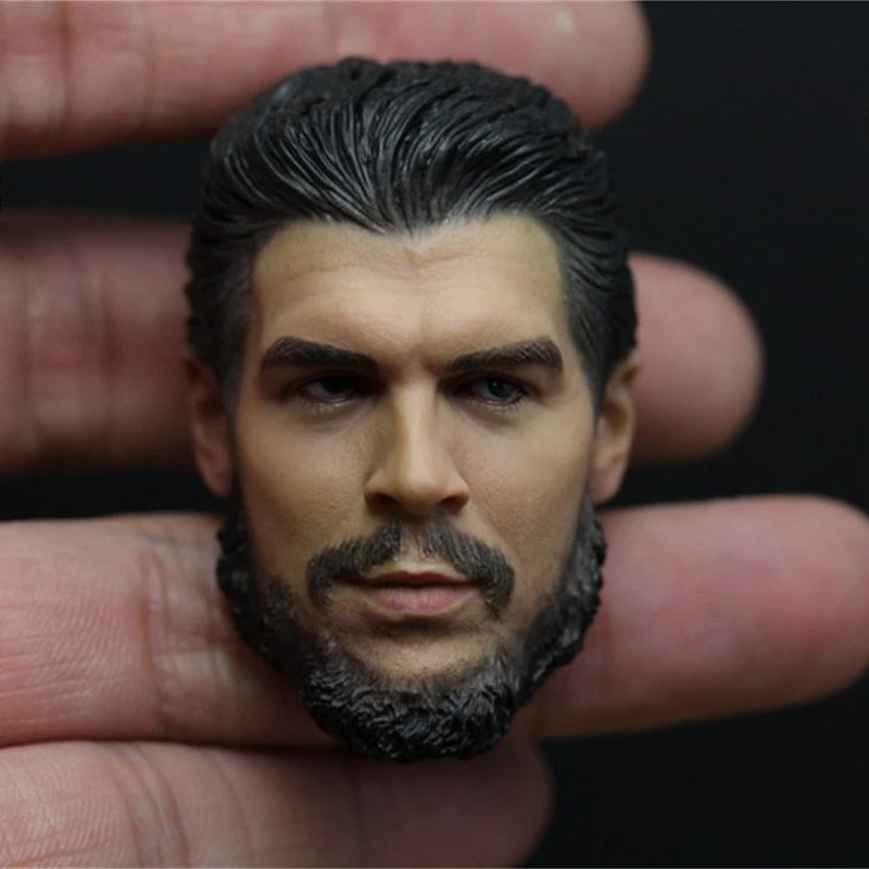 1/6 Che Guevara Head Model Fit 12'' Action Figure Model