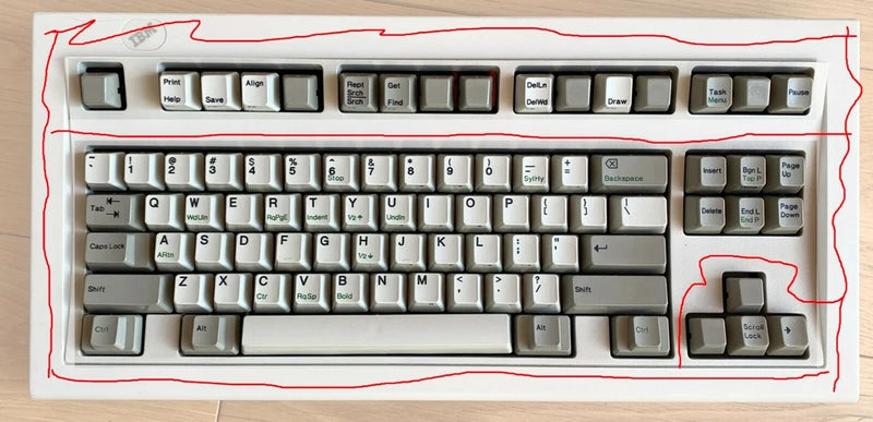 Replacement Keycaps from DisplayWrite SSK IBM Model M Vintage Keyboard 1392464 Model