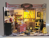 Dollhouse Garage, Completed Miniature, Woodworker, Bookend, Handmade, Gift, Dad Model