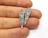 5 Spike Silver Charms Antique Silver Plated Pendant Earring 29x9mm G16563 Charms
