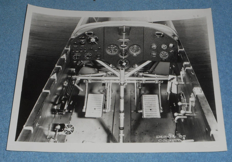 Vintage Photo Boeing Model 95 Aircraft Cockpit Instrument Board Circa 1929 Model