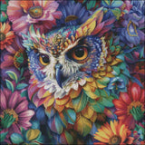 Colorful Owl with Flowers 1 Counted Cross Stitch Kits Needlework Embroidery DIY Model