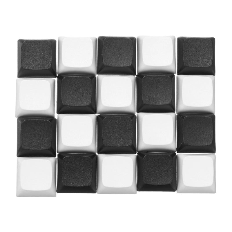 20Pcs PBT Keycap Set Mechanical Numeric Keypads for Keyboard, Black White Model