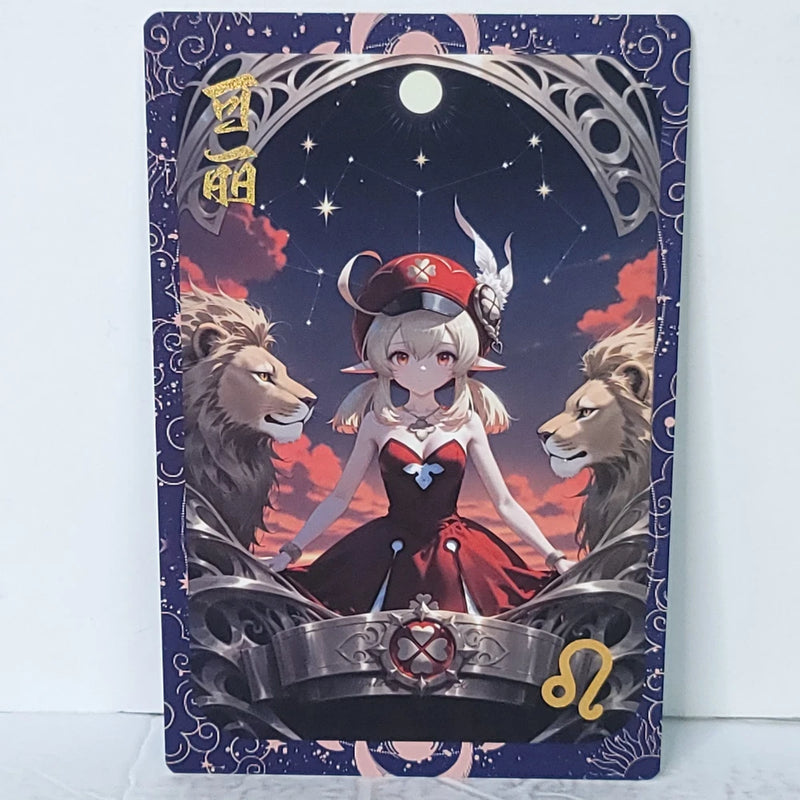Klee Red Dress Lions Waifu Card Anime Girl Wall Art Oversized Board A5 Model