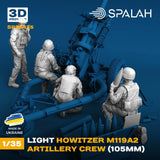 Set of figures Artillery crew of howitzer M119A2 Scale 1:35 Spalah SP28435 Model