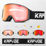 Photochromic Ski Goggles Magnetic Snowboard Goggles OTG Snow Goggles Self Tinting Model