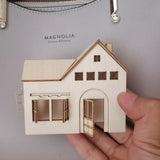 1:144 Scale Dollhouse Miniature Plain DIY Unfinished Yourself Assemble House Kit Model