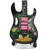 Miniature Guitar For STEVE VAI Flower GIFT Memorabilia FREE STAND Art Display Model
