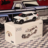 CR 1:64 596 White Explorer CHP Highway Patrol Police Model Diecast Metal Car Model