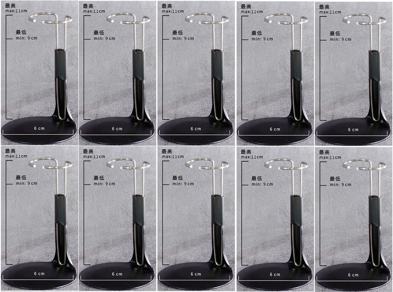 ZYTOYS 10 PCS 1/12 Scale Black C-Type Display Stand For 6" Action Figures Model