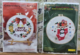 DIY Embroidery Art Kits - Stocking & Merry Christmas Themed - New Complete Kits Model