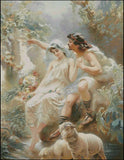 Needlework Crafts Full Embroidery Counted Cross Stitch Kits Allegorical Scene Model