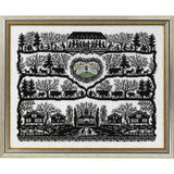 Eva Rosenstand counted cross stitch kit "Silhouette", 40x50cm, DIY Model