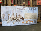 New SEALED Wood Trick Gun Set Model Mechanical Wooden Pistol 3D Puzzle Model