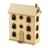 Miniature Large Dollhouse for Dollhouse, Laser Cut DIY Kit with Removable Roof Model