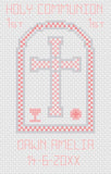 1st Holy Communion Girl Cross Stitch Card Kit or Pattern - by Florashell Model
