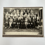 Antique Group Photograph On Board Young Men School Boys Class Signed ID On Back Model