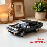 MOC Car 1970 Dodge Charger R/T Building Block Model Kit Toy Gift 320 Pcs Model