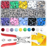 200 Sets Snap Button Kit, 9.5mm 10 Colors Snaps for Clothing, Snap Fastener T... Model