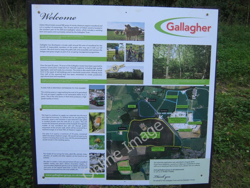 Photo 6x4 Close-up of the Oaken Wood Information Board. Barming Heath As  c2010 Model