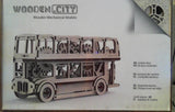 Factory sealed London Bus WOODEN CITY Mechanical Model Puzzle Kit Model