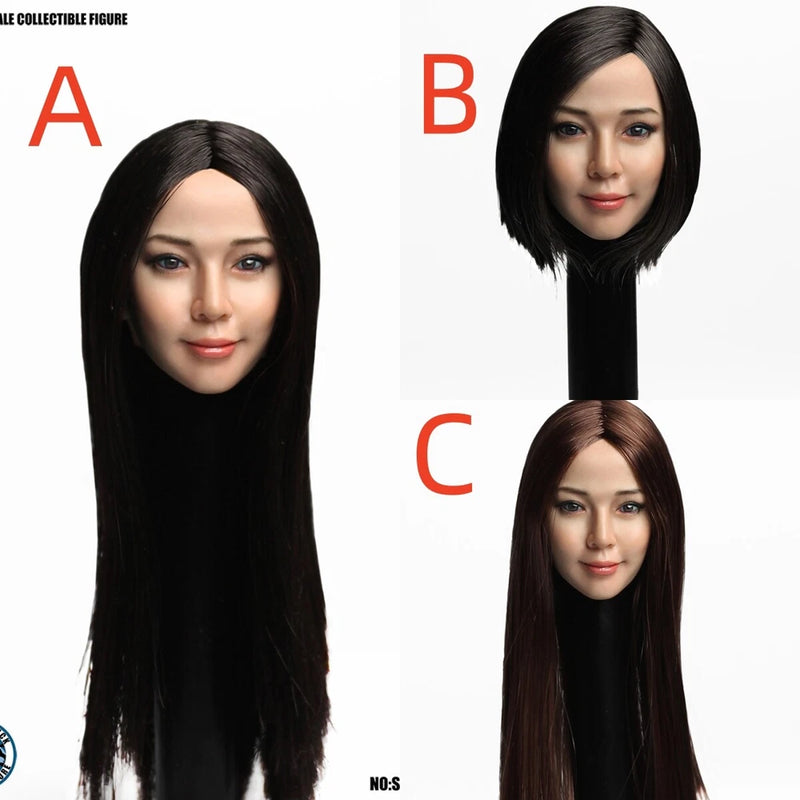 1/6 SDH010 Asia Girl TiaLee Head Carving Model Toys Model