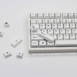 Simple White PBT Keycaps Set Cherry Profile 125keys for MX Mechanical Keyboards Model
