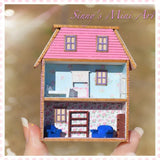 1:144 DIY Dollhouse miniature laser cut house Kit DI FS435 Model