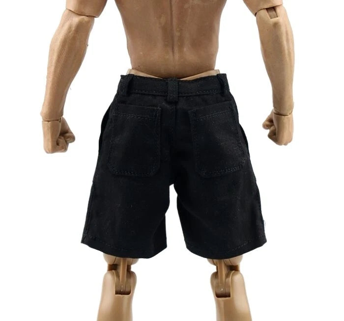 1/6 Scale Solider Men's Black Shorts Model for 12"Action Figure Body Accessories Model
