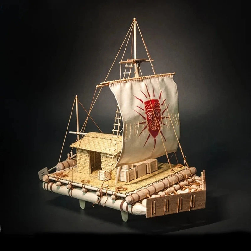 1/16 Classic Wooden Sailboat Model Building Kit Large Scale DIY Assembly Decor Model