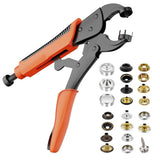 Snap Fastener Tool Kit 100 Sets 380PCS Metal Pliers Built-In Punch Canvas Snaps Model