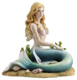 Veronese Design Enchanted Song Mermaid Sitting on the Ocean Floor Sculpture Model
