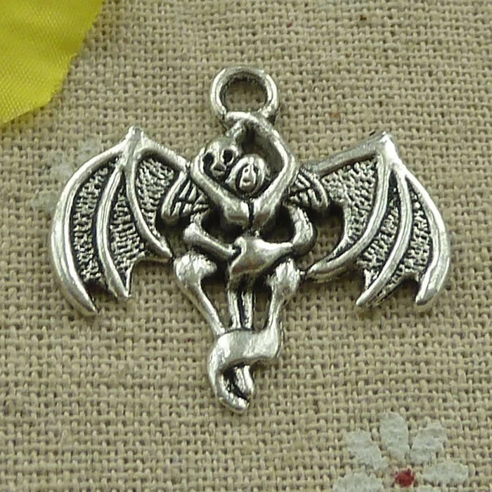 Free Ship 60 pcs tibetan silver bat charms pendant 33X31mm L-3243 Charms