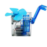 1x Mini Hand Generator DIY/Finished Homemade Fan Model Generator Education Model Model