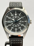 Pike Watches Hamburg Pilot Watch 40mm B Model, Handmade, Sapphire Glass Model