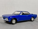 1/24 Scale NICELY BUILT 1960s Chevrolet Corvair Coupe Model Car BLUE Chevy 1/25 Model
