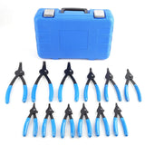 12pcs Kit Retaining Snap Ring Pliers Set Heavy Duty Fixed Tip 3 SIze Universal Model