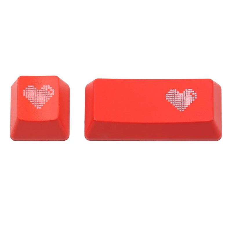 Red Heart ESC Spacebar Enter Shine Through Keycap OEM Profile Keycap Model