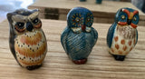 Lot Of 3 Adorable Resin Owl Figurines 2¡±tall Model